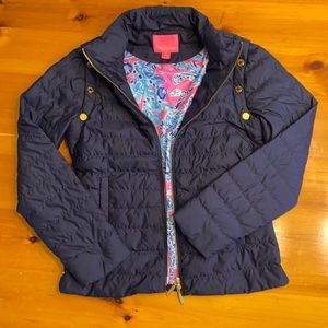 NEW Lilly Pulitzer Packable Down Jacket with Detachable Sleeves